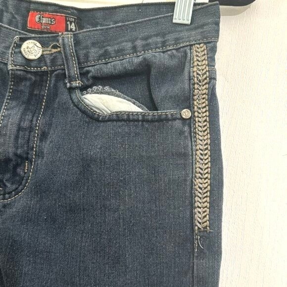 Chams Kids Denim Jeans Size 14 With Braided Detail - Picture 5 of 10